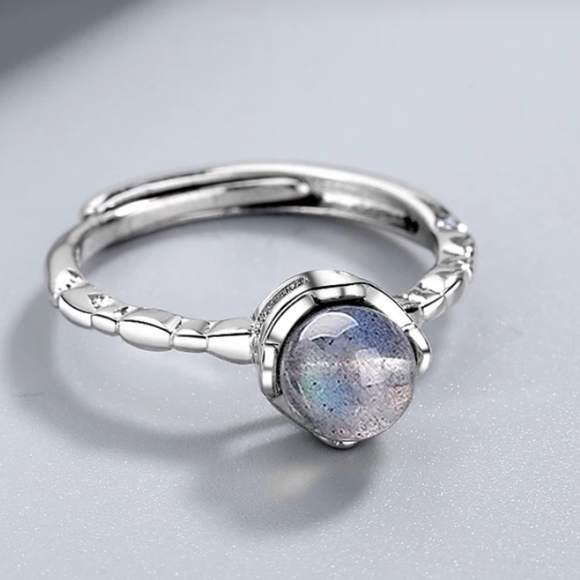 925 Sterling Silver Moonstone Adjustable - Picture 3 of 8